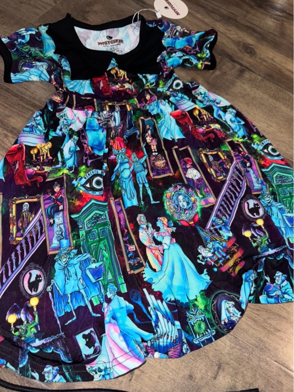 Mysterium x Disney Haunted Mansion Character Twirl Dress Girls 3T Halloween - Picture 6 of 11